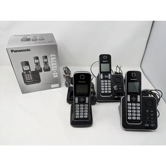 Panasonic KX-TGD393C 3-Headset Phone-Preowned Tested Works - Picture 1 of 12